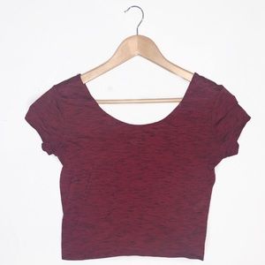 🌹3 for 25🌹 Burgundy Scoop Neck Crop top